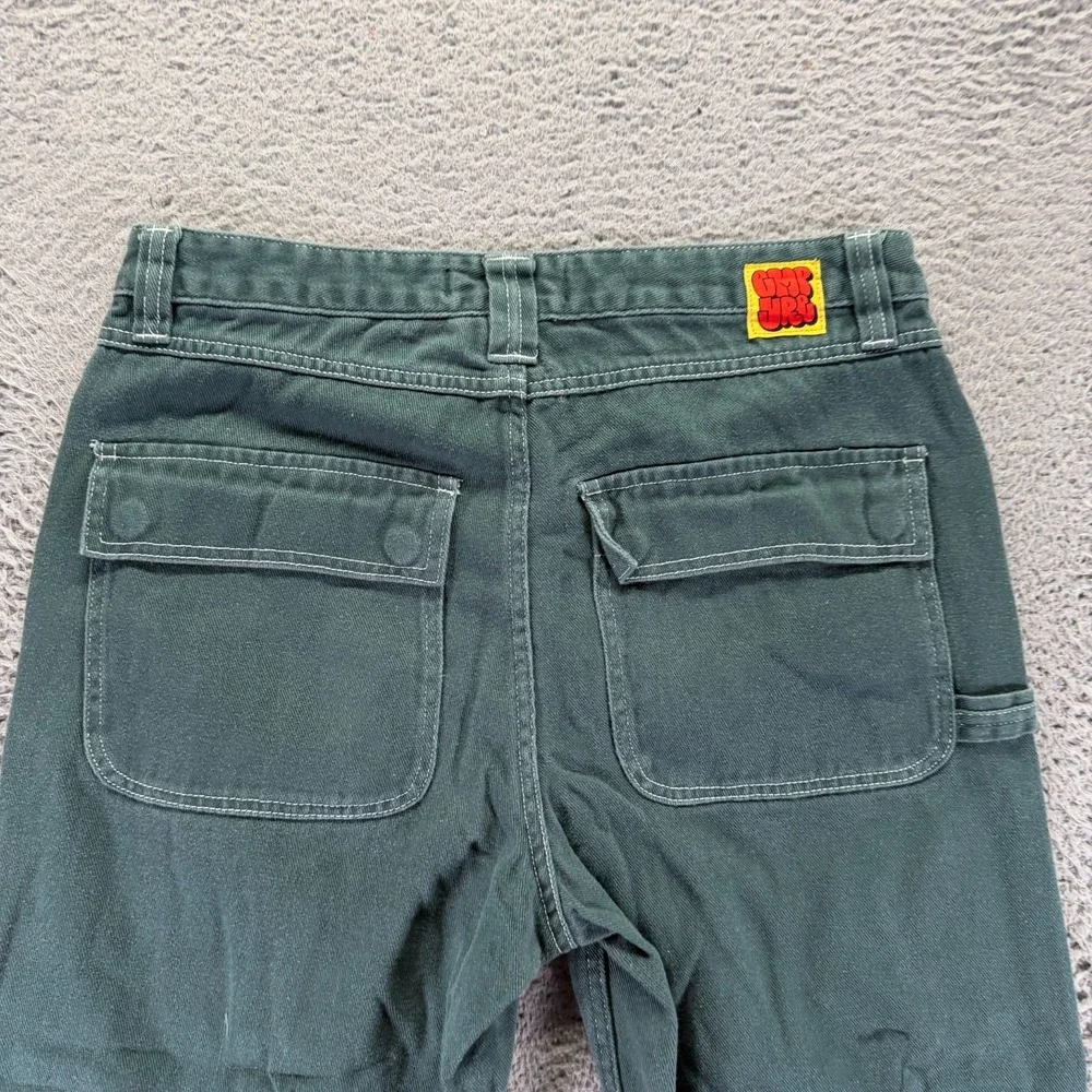 Empyre Pant Mens 32x29 Green Cotton Carpenter Straight Relaxed Workwear Utility